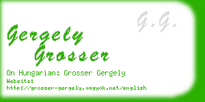 gergely grosser business card